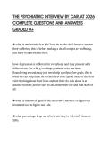 THE PSYCHIATRIC INTERVIEW BY CARLAT 2026&NewLine;COMPLETE QUESTIONS AND ANSWERS&NewLine;GRADED A&plus;