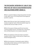 THE PSYCHIATRIC INTERVIEW BY CARLAT 2026&NewLine;PRACTICE SET MOCK EXAM REVISION NOTES&NewLine;AND SOLUTIONS EXPERT GRADE A&plus;