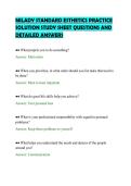 MILADY STANDARD ESTHETICS PRACTICE&NewLine;SOLUTION STUDY SHEET QUESTIONS AND&NewLine;DETAILED ANSWERS