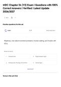 MDC Chapter 34 &lpar;V2&rpar; Exam &vert; Questions with 100&percnt;&NewLine;Correct Answers &vert; Verified &vert; Latest Update&NewLine;2026&sol;2027