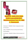 NUR 2755 Final Exam 2026&ndash;2027 &vert; 75&plus; Questions on Cardiovascular&comma; Shock&comma; ARDS&comma; Fluid & Electrolyte Balance and Multisystem Care &vert; Multidimensional Care IV &lpar;MDC 4&rpar; Final Exam Review &vert; Rasmussen University