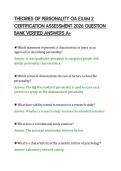 THEORIES OF PERSONALITY OA EXAM 2&NewLine;CERTIFICATION ASSESSMENT 2026 QUESTION&NewLine;BANK VERIFIED ANSWERS A&plus;