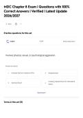 MDC Chapter 8 Exam &vert; Questions with 100&percnt;&NewLine;Correct Answers &vert; Verified &vert; Latest Update&NewLine;2026&sol;2027