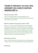 THEORIES OF PERSONALITY OA EXAM 2 FINAL&NewLine;ASSESSMENT 2026 COMPLETE QUESTIONS&NewLine;ANSWERS SCRIPT A&plus;