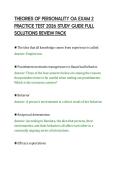 THEORIES OF PERSONALITY OA EXAM 2&NewLine;PRACTICE TEST 2026 STUDY GUIDE FULL&NewLine;SOLUTIONS REVIEW PACK&NewLine;
