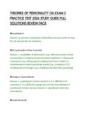 THEORIES OF PERSONALITY OA EXAM 2&NewLine;PRACTICE TEST 2026 STUDY GUIDE FULL&NewLine;SOLUTIONS REVIEW PACK