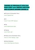 THEORIES OF PERSONALITY WGU D564&NewLine;EXAM SCRIPT 2026 VERIFIED QUESTIONS&NewLine;AND ACCURATE ANSWERS GRADED A&plus;&NewLine;