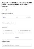 Chapter 35 &sol; 36 MDC Exam &vert; Questions with 100&percnt;&NewLine;Correct Answers &vert; Verified &vert; Latest Update&NewLine;2026&sol;2027