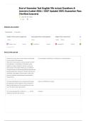 End of Semester Test English 10b Actual Questions & Answers &lpar;Latest 2026 &sol; 2027 Update&rpar; 100&percnt; Guarantee Pass &lpar;Verified Answers&rpar;