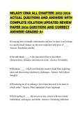 MILADY CIMA ALL CHAPTERS 2023 2024&NewLine;ACTUAL QUESTIONS AND ANSWERS WITH&NewLine;COMPLETE SOLUTION UPDATED REVIEW&NewLine;PAPER 2026 QUESTIONS AND CORRECT&NewLine;ANSWERS GRADED A&plus;