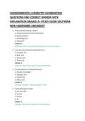 ENVIRONMENTAL CHEMISTRY EXAMINATION &NewLine;QUESTIONS AND CORRECT ANSWER WITH &NewLine;EXPLANATION GRADED A&plus; STUDY GUIDE 