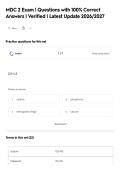 MDC 2 Exam &vert; Questions with 100&percnt; Correct&NewLine;Answers &vert; Verified &vert; Latest Update 2026&sol;2027