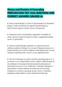 Theory and Practice of Counseling&NewLine;PREPARATION TEST 2026 QUESTIONS AND&NewLine;CORRECT ANSWERS GRADED A&plus;&NewLine;