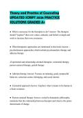 Theory and Practice of Counseling&NewLine;UPDATED SCRIPT 2026 PRACTICE&NewLine;SOLUTIONS GRADED A&plus;&NewLine;