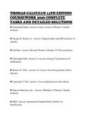 THOMAS CALCULUS 14TH EDITION&NewLine;COURSEWORK 2026 COMPLETE&NewLine;TASKS AND DETAILED SOLUTIONS&NewLine;