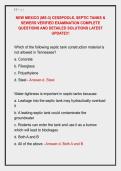 NEW MEXICO &lpar;MS-3&rpar; CESSPOOLS&comma; SEPTIC TANKS & &NewLine;SEWERS VERIFIED EXAMINATION COMPLETE &NewLine;QUESTIONS AND DETAILED SOLUTIONS LATEST &NewLine;UPDATE&excl;&excl;&excl; 