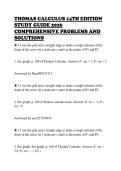 THOMAS CALCULUS 14TH EDITION&NewLine;STUDY GUIDE 2026&NewLine;COMPREHENSIVE PROBLEMS AND&NewLine;SOLUTIONS