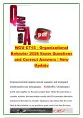 WGU C715 ORGANIZATIONAL BEHAVIOUR EXAM COMPLETE PACKAGE DEAL