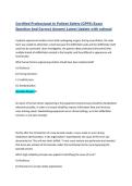 Certified Professional In Patient Safety &lpar;CPPS&rpar; Exam Question And Correct Answer&vert; Latest Update with rational