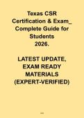 Texas CSR Certification & Exam Complete Guide for Students 2026 &vert; Certified Shorthand Reporter Study Guide & Exam Prep