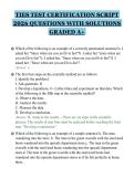 TIES TEST CERTIFICATION SCRIPT&NewLine;2026 QUESTIONS WITH SOLUTIONS&NewLine;GRADED A&plus;