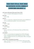 TIES TEST FINAL TEST 2026&NewLine;QUESTIONS WITH CORRECT&NewLine;ANSWERS GRADED A&plus;&NewLine;
