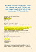 WGU D550 Ethics for Accountants OA Practice Test Questions and Correct Answers&sol; D550 Latest Practice Exam for WGU D550 Objective Assessment and Pre-Assessment Prep
