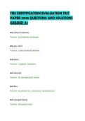 TIES CERTIFICATION EVALUATION TEST&NewLine;PAPER 2026 QUESTIONS AND SOLUTIONS&NewLine;GRADED A&plus;