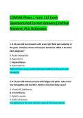 COMSAE Phase 1 Form 113 Exam&NewLine;Questions And Correct Answers &lpar;Verified Answers&rpar; Plus Rationales &NewLine;