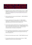 CP BEAKER PRE TEST  QUESTIONS WITH CORRECT ANSWERS GRADED A&plus; FOR 2026-2027 ASSURED EXCEL&excl;&excl;