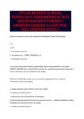 CPL100 BEAKER CLINICAL PATHOLOGY FUNDAMENTALS TEST QUESTIONS WITH CORRECT ANSWERS GRADED A&plus; FOR 2026-2027 ASSURED EXCEL&excl;&excl;
