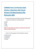COMSAE Form 113 Practice Exam Version 1 Questions And Correct Answers &lpar;Verified Answers&rpar; Plus Rationales 
