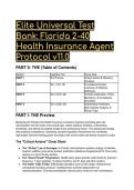 2026&sol;2027 Elite Universal Test Bank&colon; Florida 2-40 Health Insurance Agent Protocol v11&period;0 &vert; 20&plus; Q&A &plus; Mentor Analysis