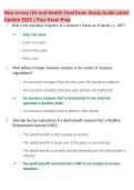 New Jersey Life and Health Final Exam Study Guide Latest Update 2026 &vert; Pass Exam Prep Guide