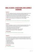 MDC IV EXAM 1 QUESTIONS AND CORRECT ANSWERS&period;
