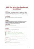MDC4 Final Review Exam Questions and Correct Answers&period;