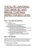 2026&sol;2027 Elite Universal Test Bank&colon; BC MoTI Bridge Coatings Inspector &lpar;BCI&rpar; Level 1 &ndash; 30 Expert Q&A