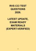 CCI RVS Test Questions 2026 &vert; Registered Vascular Specialist Practice Exam&comma; Study Guide & Certification Prep