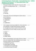 Criminology Exam 3 Study Guide - Guaranteed Success - Verified Questions and Answers - A&plus; Guaranteed Exam Prep - Comprehensive Review