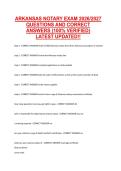ARKANSAS NOTARY EXAM 2026&sol;2027 &NewLine;QUESTIONS AND CORRECT &NewLine;ANSWERS &lpar;100&percnt; VERIFIED&rpar;  &NewLine;LATEST UPDATED&excl;&excl;