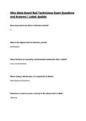 Ohio State Board Nail Technicians Exam Questions and Answers&vert; Latest Update 2026&sol;27