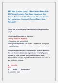 AMT RMA Practice Exam 1 &vert;&vert; Most Recent Exam 2026&NewLine;2027 Actual Complete Real Exam  Questions  And &NewLine;Correct Answers &lpar;Verified Answers&rpar;  Already Graded     &NewLine;A&plus; &vert; Guaranteed  Success&excl;&excl; &vert; Newest Exam &vert; Just &NewLine;Released&excl;&excl;  