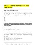 NIHSS - Group A Questions with Correct Answers 2026&NewLine;