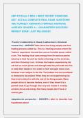 ANP 370 Exam 1 MSU &vert;&vert; MOST RECENT EXAM 2026&NewLine;2027  ACTUAL COMPLETE REAL EXAM  QUESTIONS &NewLine;AND CORRECT ANSWERS &lpar;VERIFIED ANSWERS&rpar; &NewLine;ALREADY GRADED A&plus; &vert; GUARANTEED SUCCESS&excl;&excl; &NewLine;NEWEST EXAM &vert; JUST RELEASED&excl;&excl;