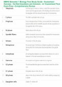BMHS Semester 1 Biology Final Study Guide - Guaranteed Success - Verified Questions and Answers - A&plus; Guaranteed Final Exam Prep - Comprehensive Review