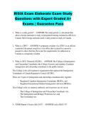 RISIA Exam Elaborate Exam Study &NewLine;Questions with Expert Graded A&plus; &NewLine;Exams &vert; Guarantee Pass 