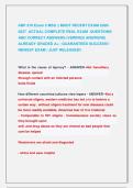 ANP 370 Exam 2 MSU &vert;&vert; MOST RECENT EXAM 2026&NewLine;2027  ACTUAL COMPLETE REAL EXAM  QUESTIONS &NewLine;AND CORRECT ANSWERS &lpar;VERIFIED ANSWERS&rpar; &NewLine;ALREADY GRADED A&plus; &vert; GUARANTEED SUCCESS&excl;&excl; &NewLine;NEWEST EXAM &vert; JUST RELEASED&excl;&excl;