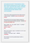 ASP ASSOCIATE SAFETY PROFESSIONAL EXAM &vert;&vert; &NewLine;MOST RECENT EXAM 2026-2027 ACTUAL COMPLETE &NewLine;REAL EXAM  QUESTIONS AND CORRECT ANSWERS &NewLine;&lpar;VERIFIED ANSWERS&rpar; ALREADY GRADED A&plus; &vert; &NewLine;GUARANTEED SUCCESS&excl;&excl; NEWEST EXAM &vert;                     &NewLine;JUST RELEASED&excl;&excl;