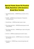 Special Points Exam PA Practice &NewLine;Study Questions with Answers &vert; &NewLine;Brand New Version 