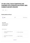 ATI CBC LEVEL 3 EXAM QUESTIONS AND ANSWERS WITH COMPLETE SOLUTIONS &vert; 100&percnt; CORRECT&sol;NEWEST UPDATE&excl;&excl;&excl;